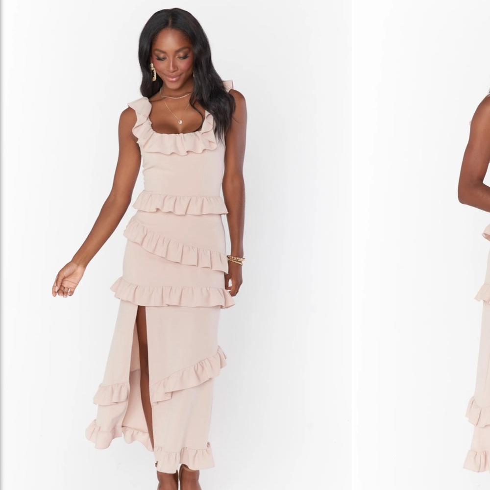 Show Me Your Mumu Pink  Ruffled Sleeveless Dress